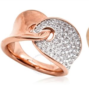 Swarovski Guardian Ladies Rose Gold Plated White Ring Size50 (US 5)